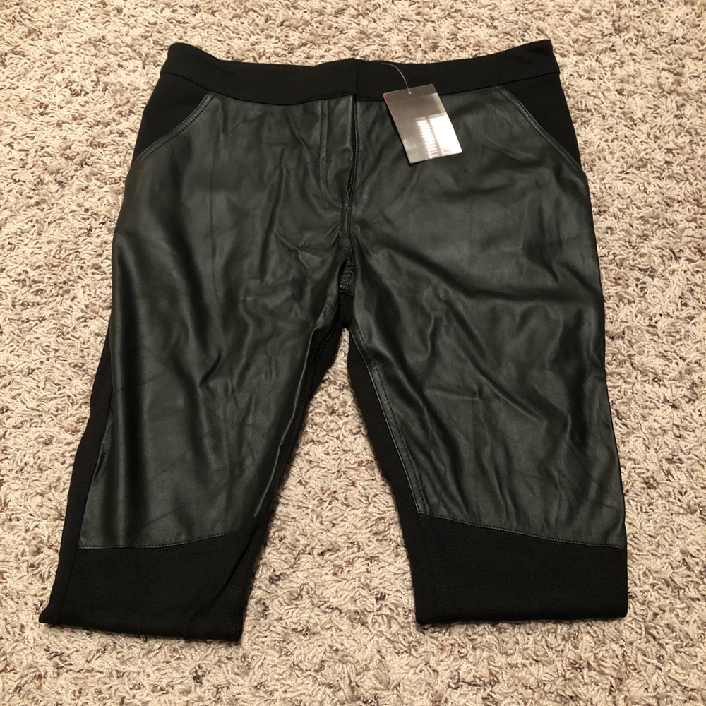 Sparkle & Fade Faux Leather Skinny Pants Size 4